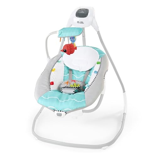 Baby Einstein Ocean Explorers muzikale compacte babyschommel met vibratiefunctie, grijs, unisex