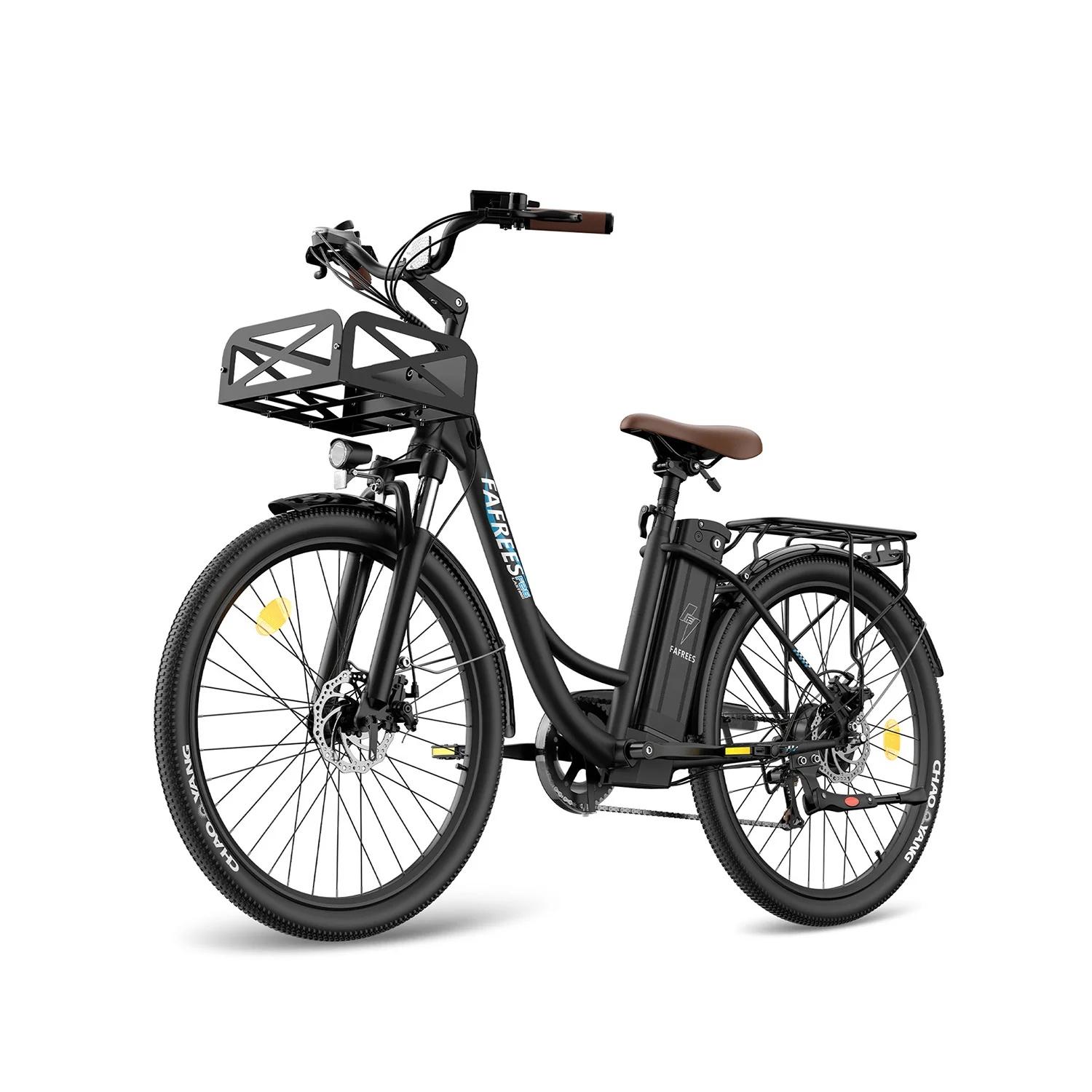 Elektrisches Fahrrad FAFREES F26 Lasting - Motor 250W Akku 36V25Ah 26x1.95 Zoll Reifen Mechanische Scheibenbremsen - Schwarz