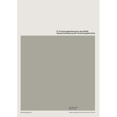 9. Forschungskolloquiums des Deutschen Ausschusses für Stahlbeton (DAfSt), Taschenbuch von Kenneth A. Loparo, Springer Basel, 978-3-7643-1061-5