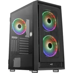 Aerocool PC Gehäuse Graphite Midi-Tower Schwarz