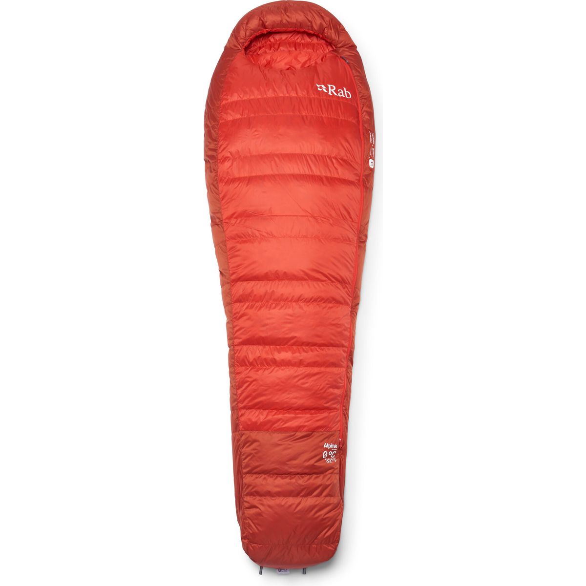 Rab Alpine 0C / 32F dark horizon/tuscan red (DHT) Left Zip QSN-08-DHT-REG-LZ