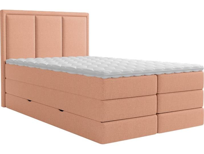 XORA Boxspringbett SWING, rosa, Stoff
