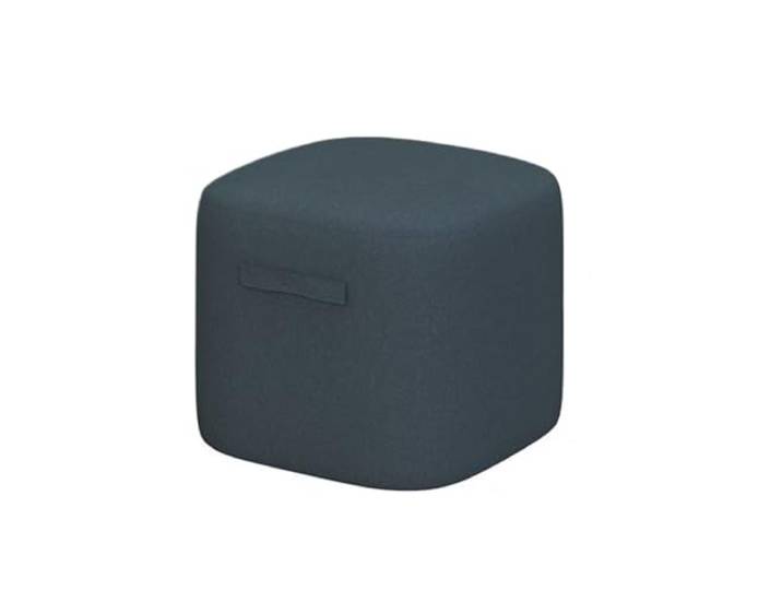 GTOULHH Sitzhocker Ottoman Hocker Quadratischer Fußhocker, Niedriger Hocker, Griffe, Design, Weicher Stoff for Zuhause Moderne für Wohnzimmer(Blue)