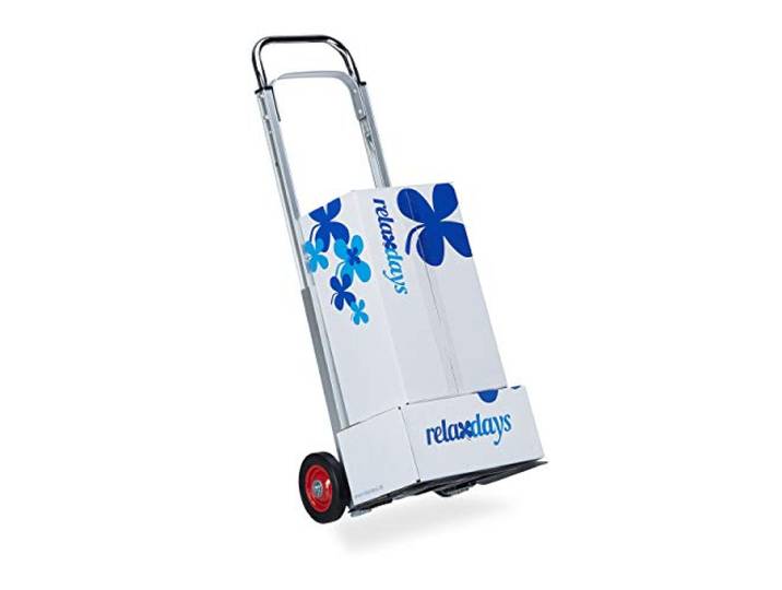 Relaxdays\, argenté Diable 200 kg\, Chariot professionnel universel\, transport charges lourdes\, en métal