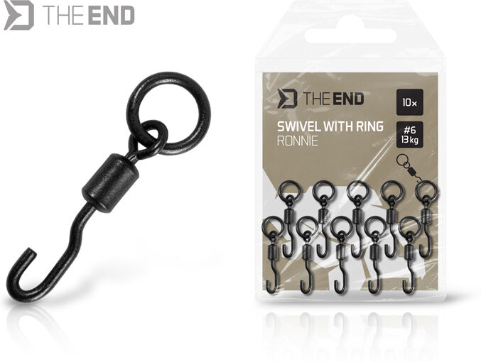 Émerillon avec anneau Delphin TheEND Ronnie 10 pcs #6/13kg