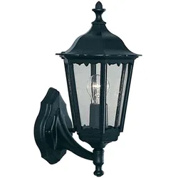 Wand Spot Lampe Leuchte Außen Schwarz Alu Terrasse Veranda Hof Beleuchtung