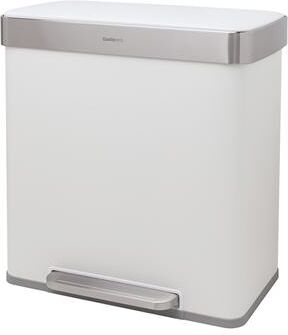 Qualiazero 16 Gal (8 Gal dual unit) Rectangular Recycle Step Can - Stainless Steel