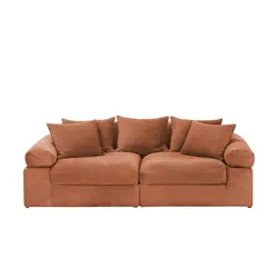 smart Big Sofa  Lionore ¦ rot ¦ Maße (cm): B: 242 H: 86 T: 121.0