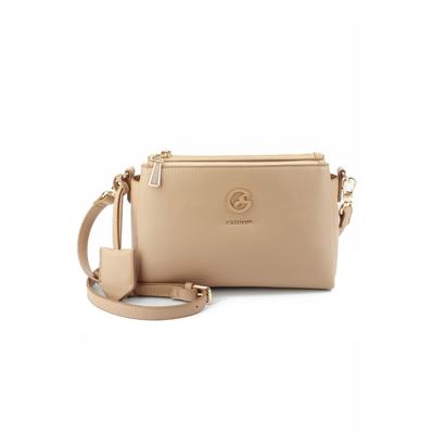 Schultertasche GATTINONI "Denise Soft Medium Crossbody Bag Damen", Damen, Gr. B/H/T: 7cm x 17cm x 7cm onesize, natural, Polyurethan, Taschen Schultertasche, Schultertasche Damen, Abendtasche, Fashion, Lifestyle, Sale