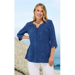 Viskose-Tunika in Muster saphir in Größe 36 von DW-Shop, Saphir, 36
