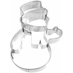 BIRKMANN Ausstechform Schneemann, Ausstecher, Plätzchenform, Keks, Plätzchen, Edelstahl, 8 cm, 191556