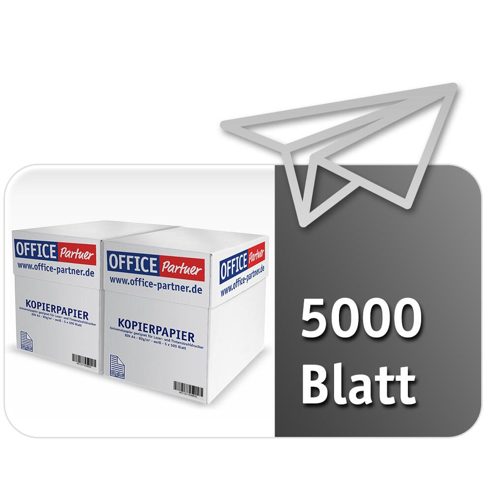 OFFICE-Partner OFFICE Partner Premium Kopierpapier, weiß - DIN A4 80g/m² - 5.000 Blatt OP99011-5000