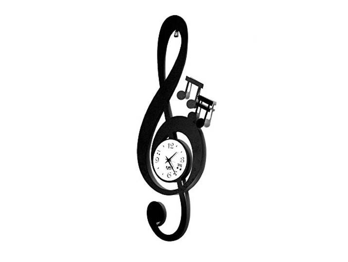 Arti e Mestieri Chiave Musicale Horologe Murale Noir