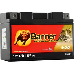 12V 8Ah 115A Banner Bike Bull AGM Plus 50801 Motorradbatterie BGT9B-4 / GT9B-4