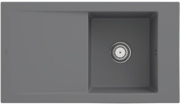 Villeroy und Boch Villeroy & Boch Timeline Einbauspüle 330701SL mit Ablaufgarnitur und Handbetätigung, Stone