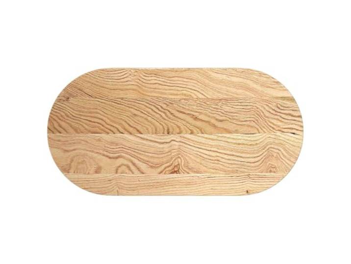hliofuir Tischplatte Oval Massivholz Eiche 100x50x2 cm Couchtisch Fein geschliffene Ersatzplatte aus Eichenholz für das Wohnzimmer. Flexibel nutzbar als stilvoller Beistelltisch.