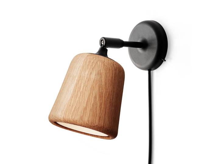 Material Wandleuchte Natural Oak - New Works Material The Originals - Wohnzimmer - Design - Holz - Einflammig