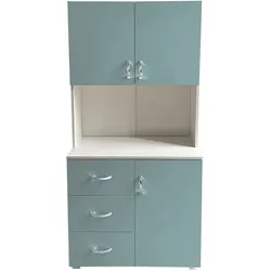 HTI-Living Badschrank Hellblau Weiß