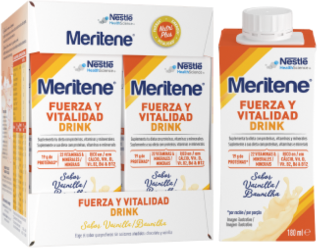 Nestle Meritene Força e Vitalidade Drink Baunilha 4x180ml