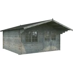 Palmako Gartenhaus Britta 17,5 m2 - 40 mm Grau tauchimprägniert