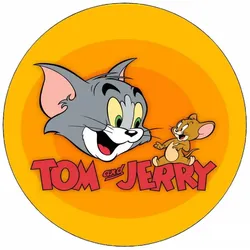 Essbares Papier mit „Tom und Jerry“-Logo, 19,5 cm