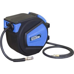 Güde Druckluftschlauchtrommel 02882, 15 + 1,5 m, 12 Bar, 1/4 Zoll, PVC-Schlauch, Automatik