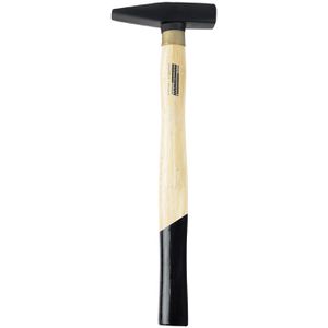 BrüderMannesmann Schlosserhammer M76502, 200g Kopfgewicht, mit Eschenholzstiel & Stielschutzhülse