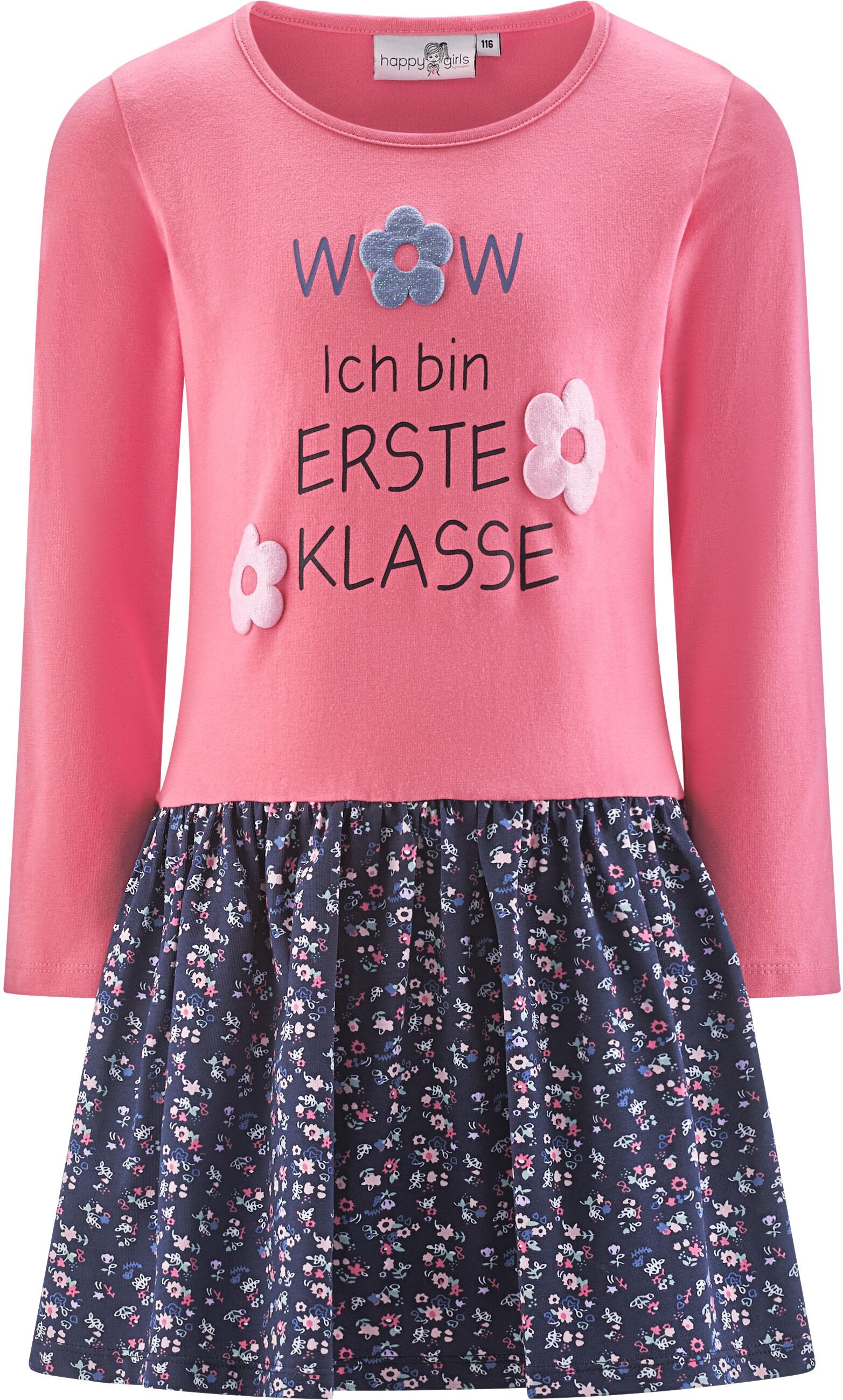 Sommerkleid HAPPY GIRLS "Mädchenkleid", Mädchen, Gr. 122, EURO-Größen, pink (candy), Stoff, 100% Baumwolle, normal, Kleider Sommerkleid