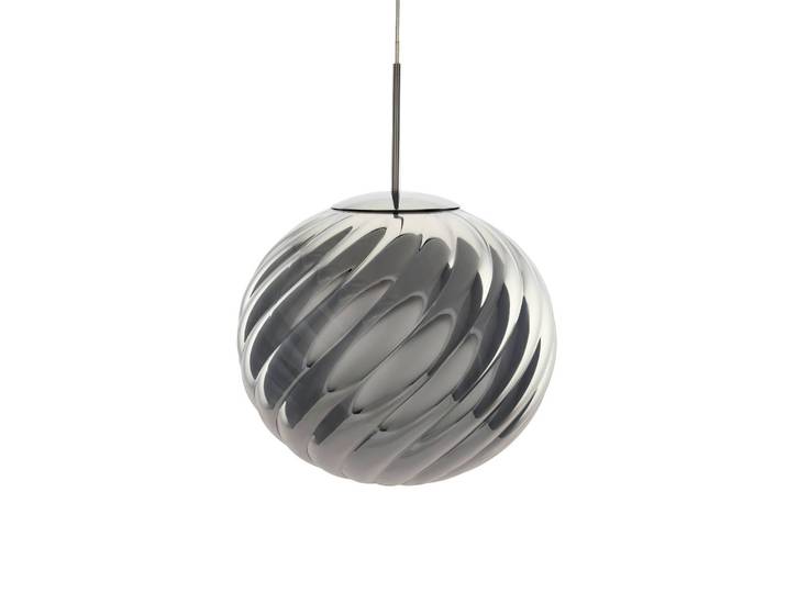 Tom Dixon Hängelampe Whirl, dimmbar, chrom / silber, für Wohn- / Esszimmer, Kunststoff, Design, Pendelleuchte