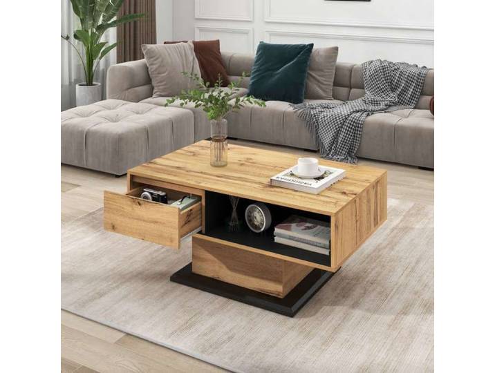 Table basse Rectangulaire - Bois - Marron - Contemporain - Design