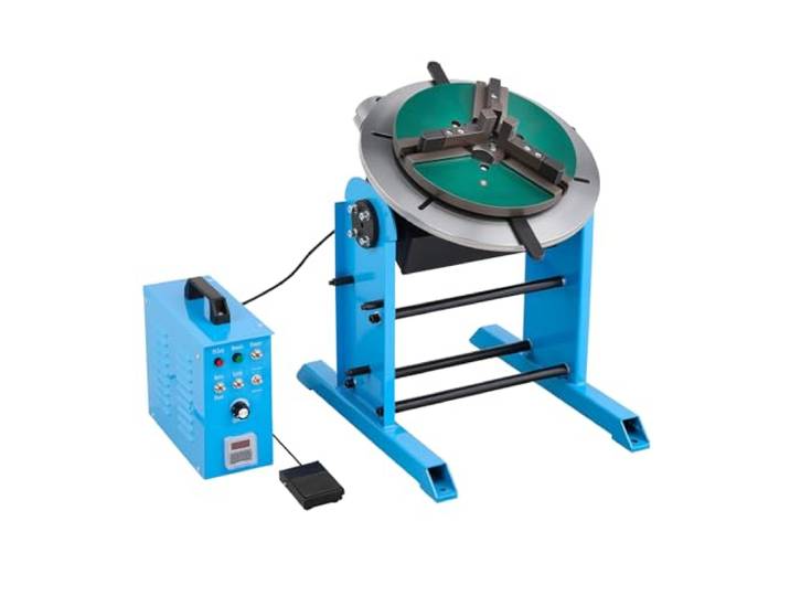 VEVOR Positionneur de Soudage Rotatif Charge Horizontale 200 kg Table Tournante de Positionnement de Soudage 120 W pour Découpe\, Meulage\, Assemblage\, Angle -45° à 90°\, Plateau Tournant\, 0\,5-5 tr/min