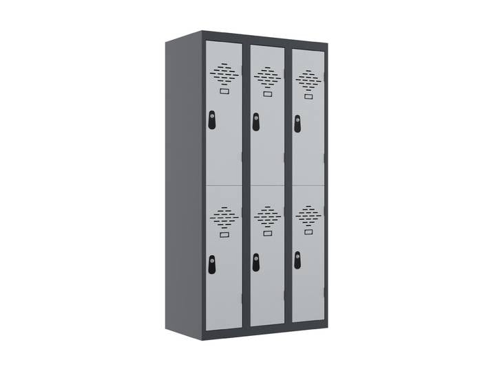 Vestiaire Avantage 6 casiers L.90 cm - Gris
