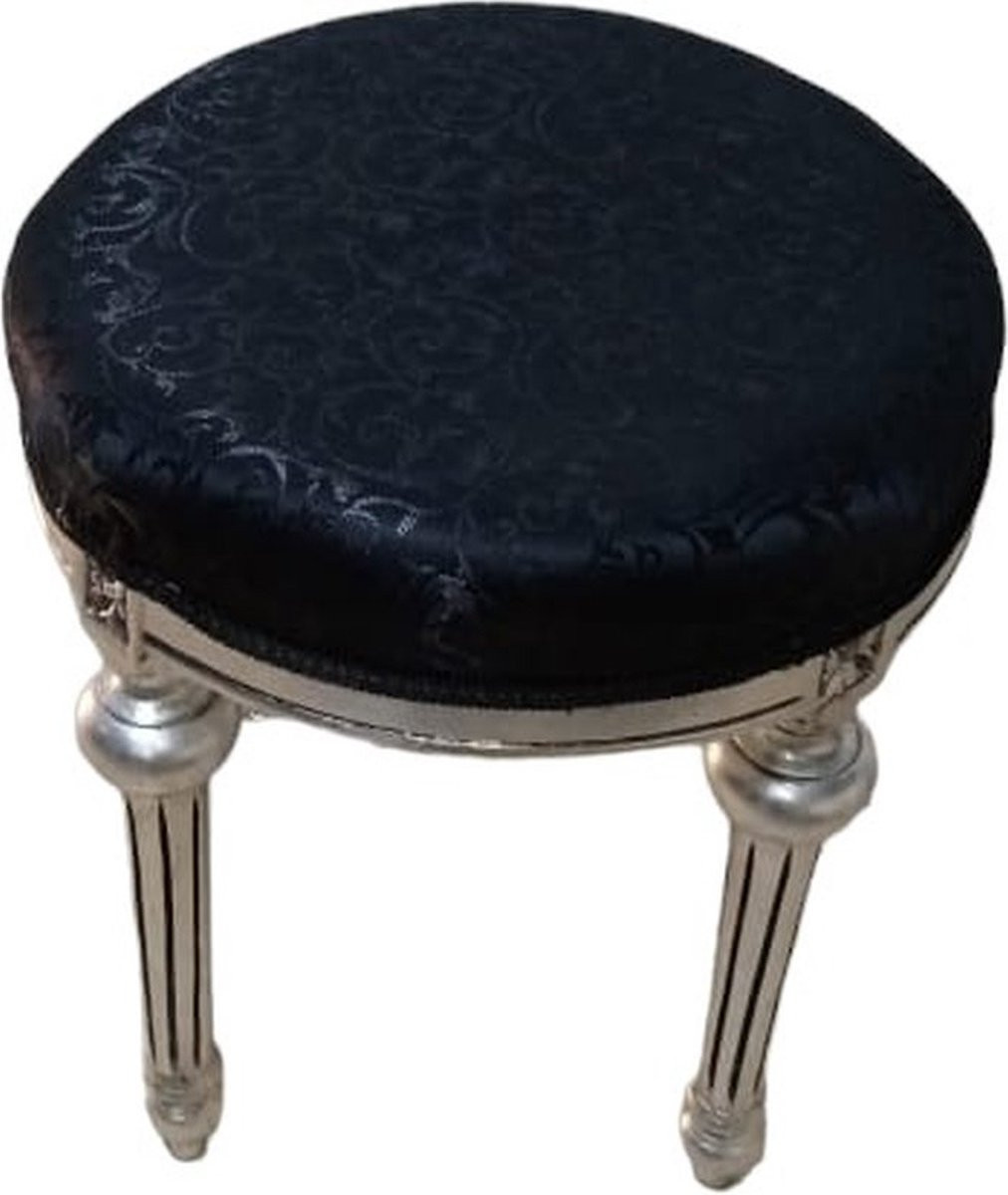 Nile Furniture Barok poef zilver