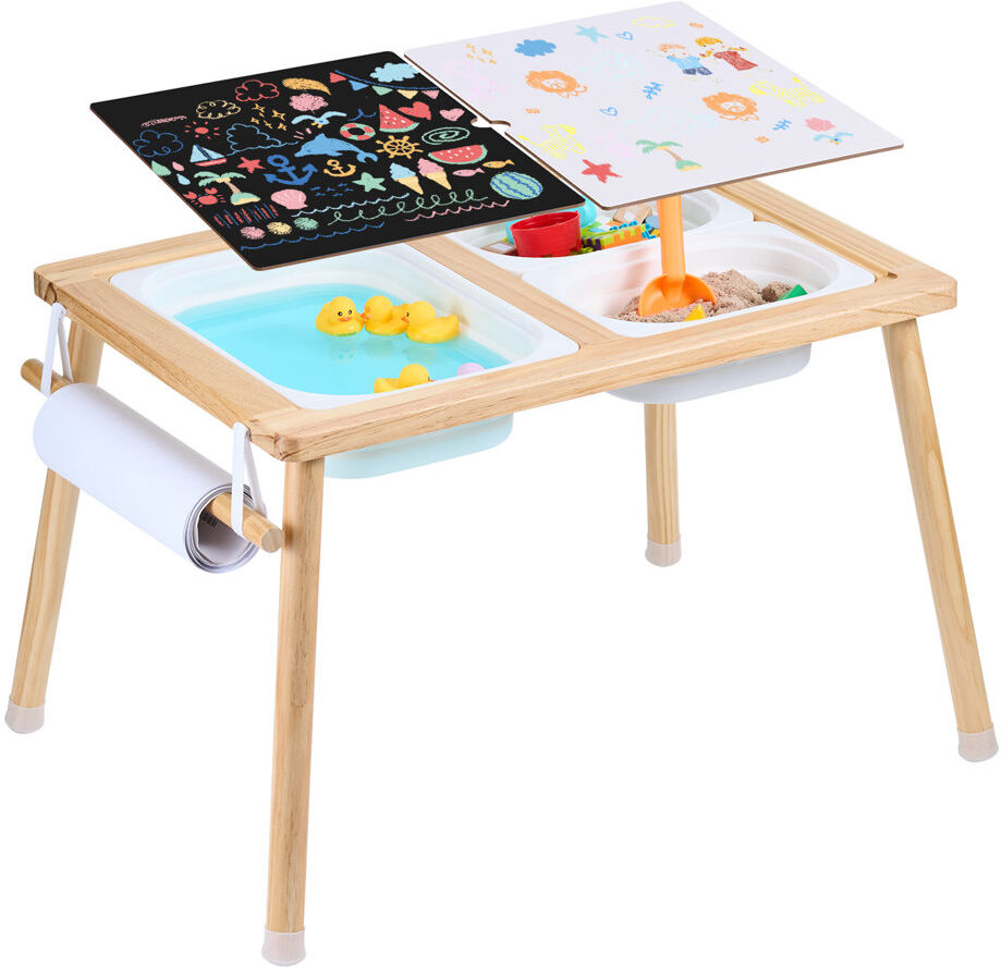 VEVOR MDF Adjustable Activity Table Yellow 74cm W X 50.5cm H