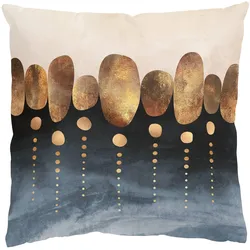 DEKOKISSEN Abstrakte goldene Steine 40/40 cm