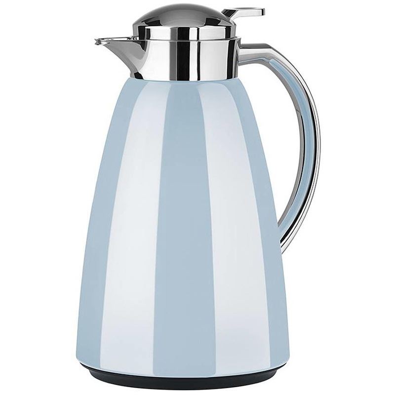 Emsa Campo Isolierkanne, 1 Liter (hellblau/edelstahl, QUICK TIP Verschluss)