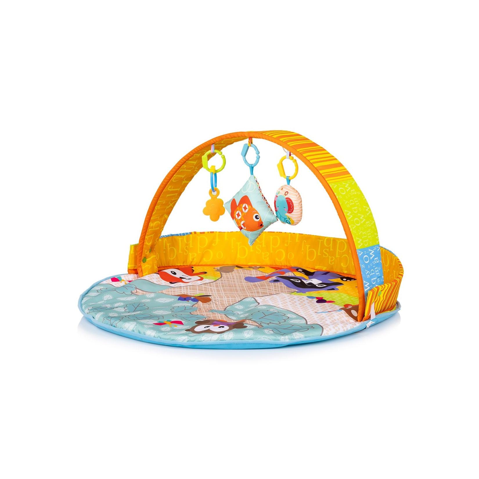 Chipolino Spielbogen, Krabbeldecke, Tiere, Beißring, Rassel, Plüschkissen gelb