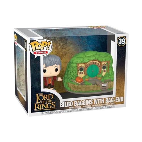 Funko Pop! Lord of the Rings Bilbo Baggins met Bag End #39 Pop Town Verzamelbaar Vinyl Figuurtje