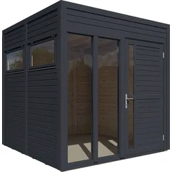 Bertilo Gartenhaus Cubus 2 Office - 19 mm anthrazit
