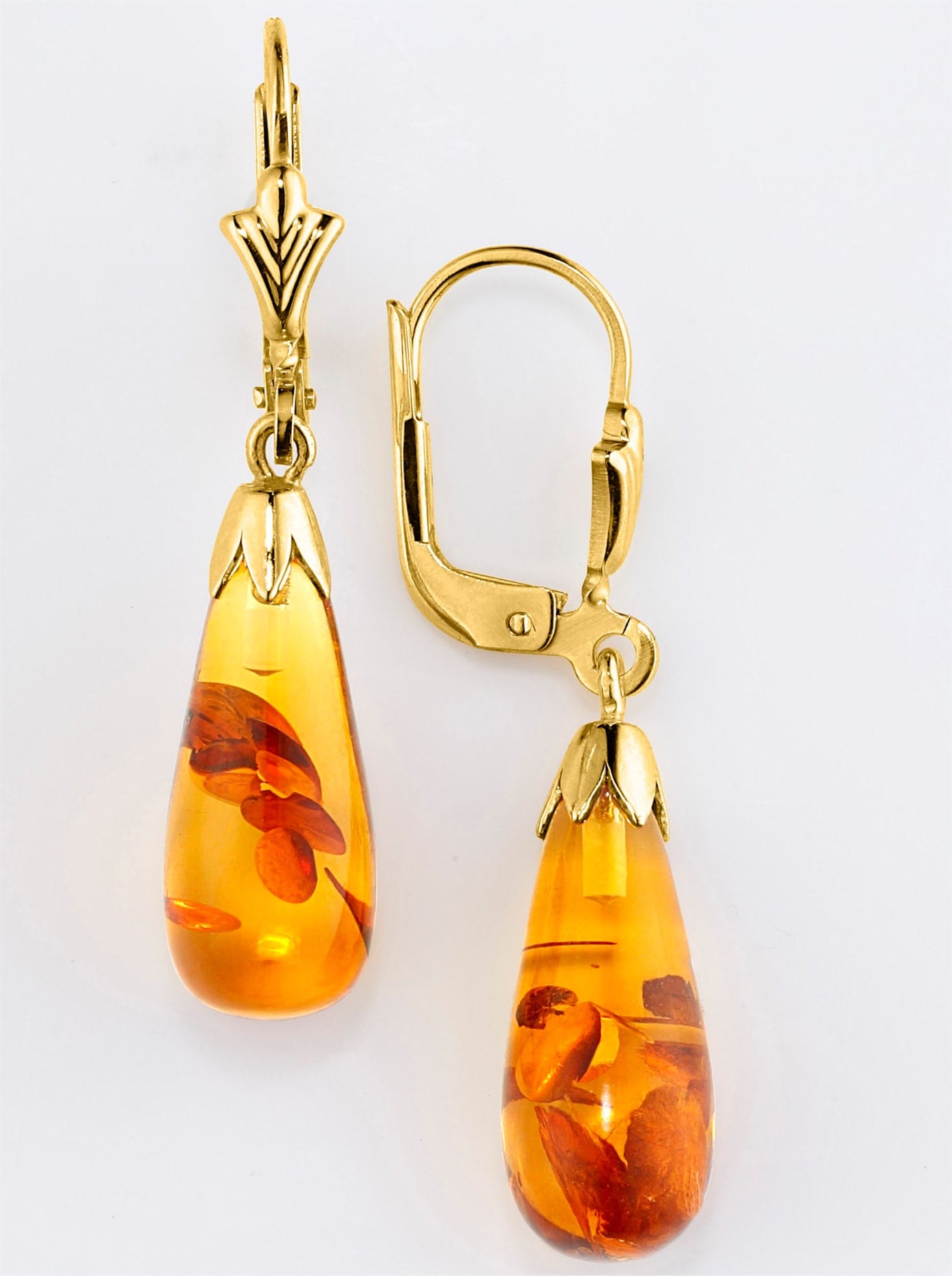 Paar Ohrhänger LADY, gold (gelbgold 375), Ohrringe, Damen, Metall, Paar Ohrhänger