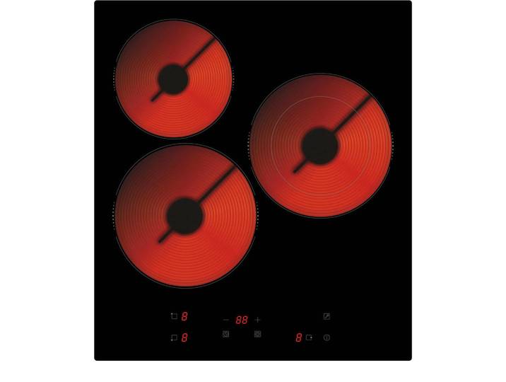 PKM Kochfeld, Schwarz, Glas, 45x5x51 cm, Timerfunktion, Restwärmeanzeige je Kochzone, Kindersicherung, Küchen, Küchenelektrogeräte, Herde