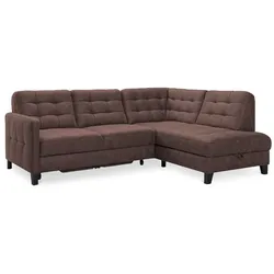Exxpo by Gala Ecksofa mit Funktion Elio Mikrofaser Dark Brown