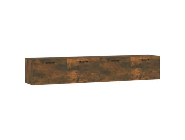 Favemtsl Wandschrank 2er Set Räuchereiche 100x36,5x35 cm Schweberegal Moderne Hängeboards fürs Wohnzimmer mit je 2 Fächern für Bücher und Dekoration aus pflegeleichtem Holzwerkstoff.