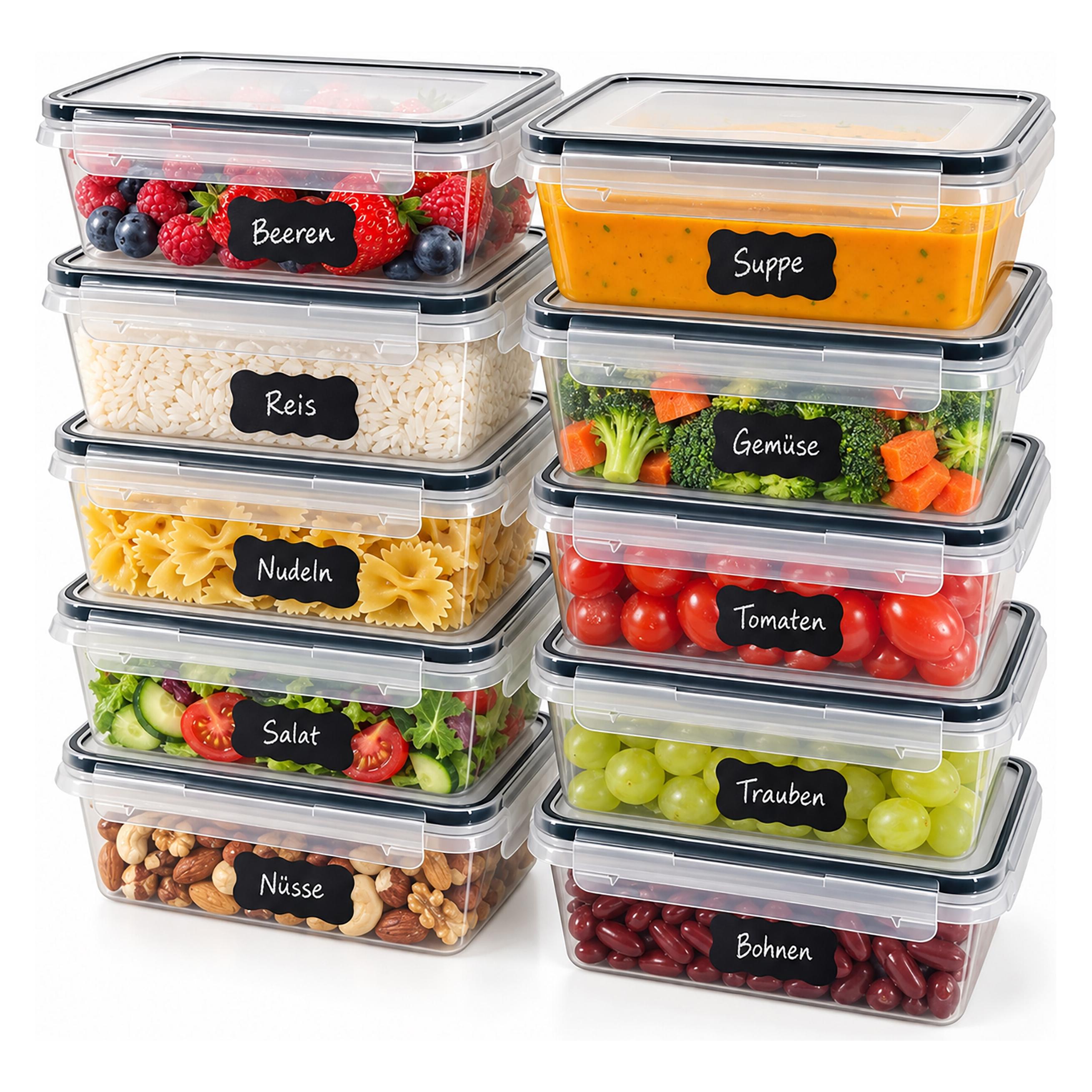 Relaxdays Frischhaltedosen-Set (1 l) (4052025799755)