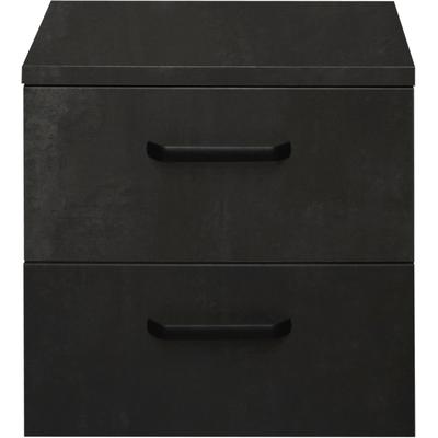 Mehrzweckschrank MÄUSBACHER, schwarz (schwarzstahl), B:50cm H:50cm T:35cm, Holzwerkstoff, Schränke, Mehrzweckschrank