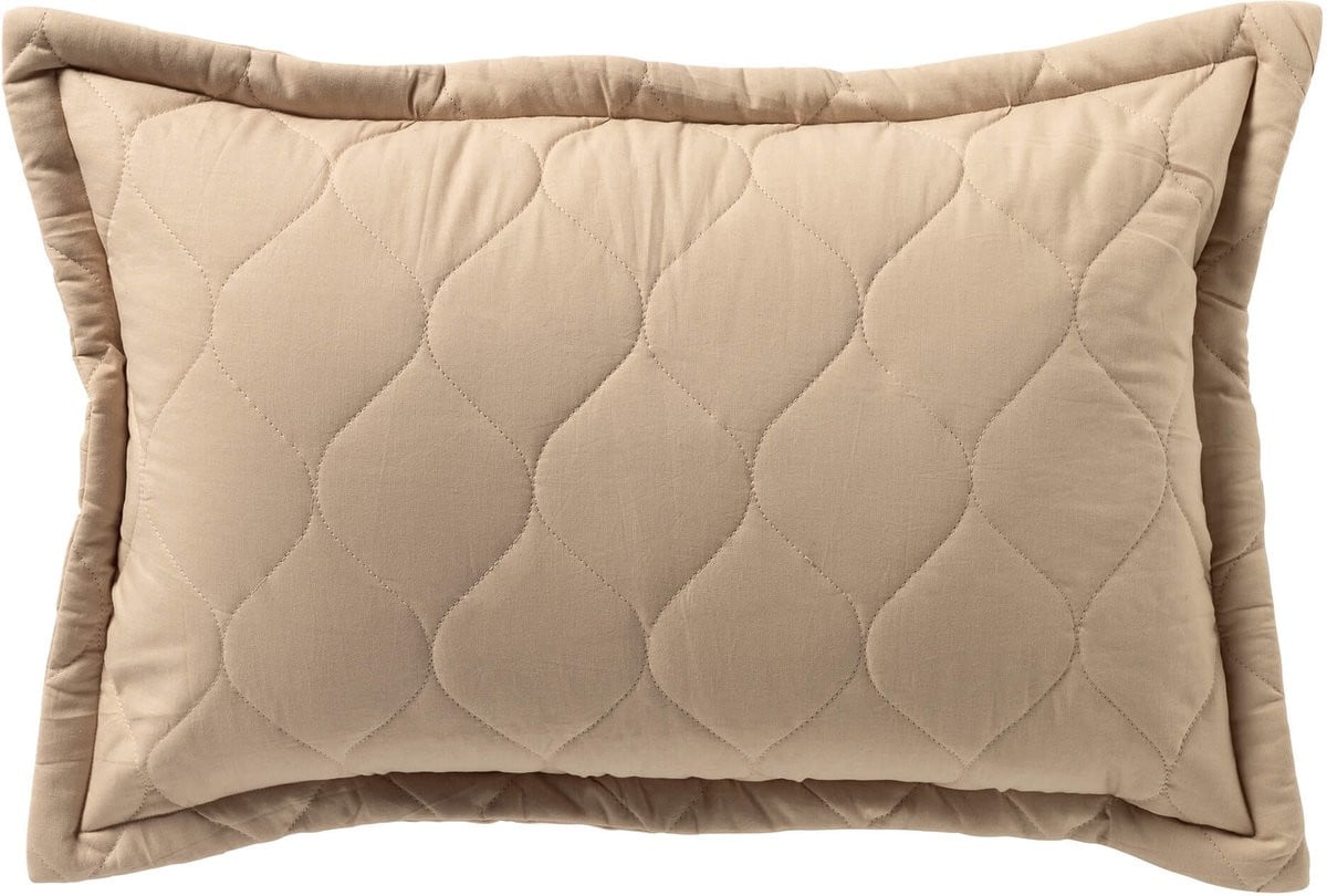 Dutch Decor ROMEE sierkussen met binnenkussen - Golfdessin - Irish Cream beige - 40 x 60 cm
