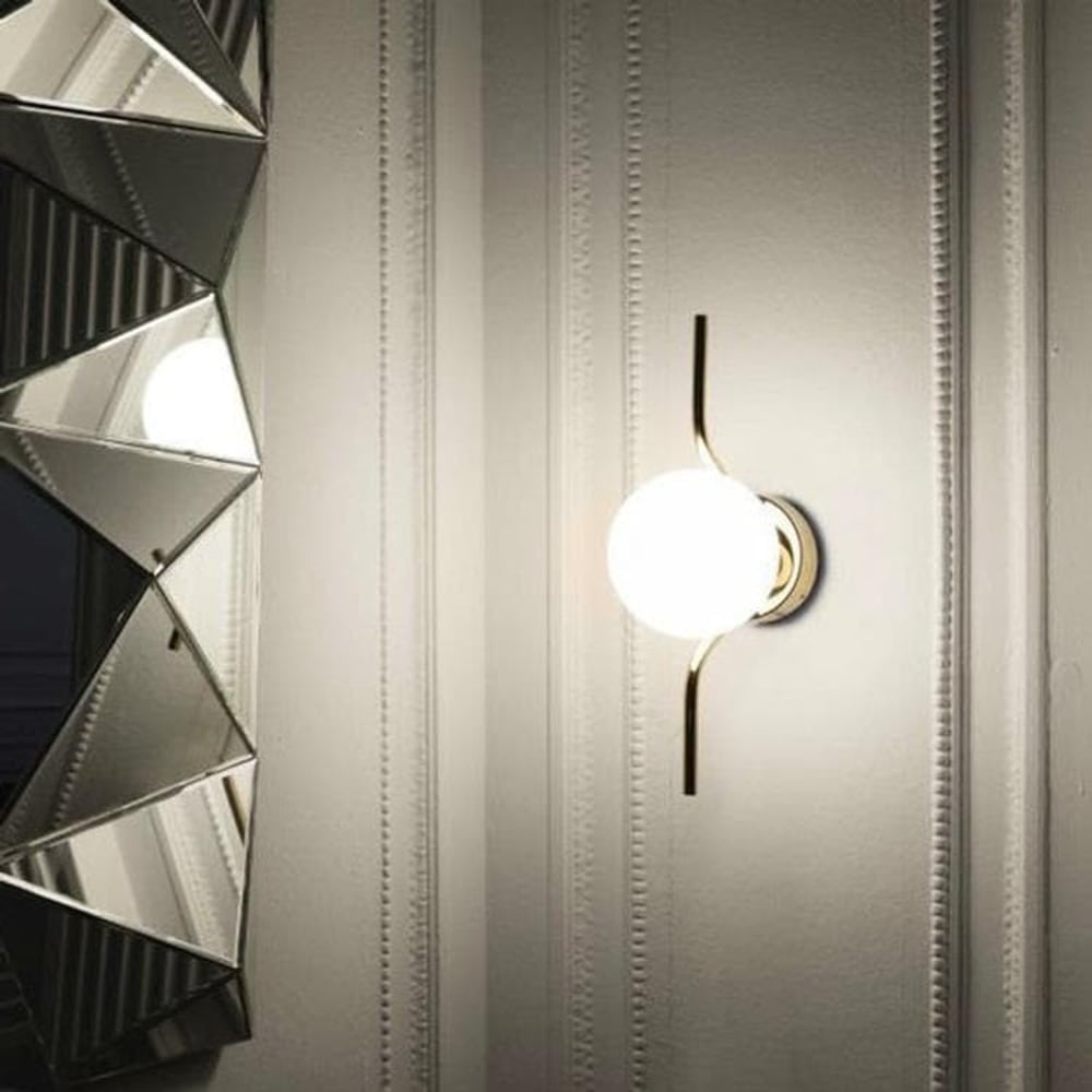 FARO BARCELONA Aplique led en metal vidrio oro 40cm
