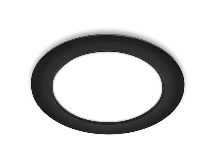 Einbaustrahler Norja schwarz Kunststoff 500 lm B 17 cm - LED - Lichtfarbe: Helles Neutralweiss - Einbaustrahler- LED Energiesparlampe