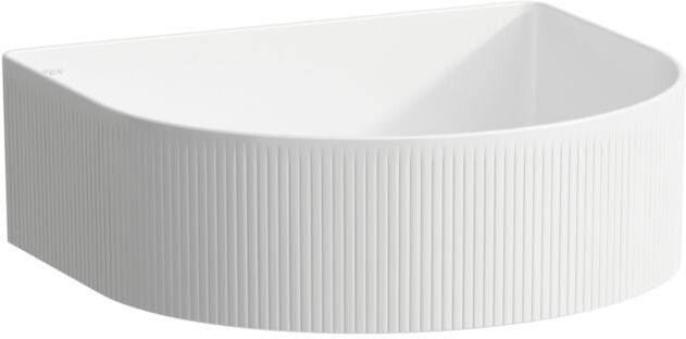 LAUFEN Sonar Waschtisch-Schale H8123430001121 41x36,5cm, mit Textur, ohne Hahnloch, ohne Überlauf, weiß