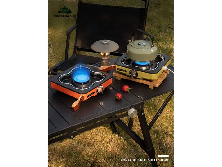 Réchaud à gaz de table Lohascamping, fourneau portable au propane et au butane, 3200W, brûleur de camping, réchaud de pique-nique, réchaud à thé, réchaud de cuisson, réchaud de carte